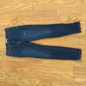 Madewell 9" high-rise skinny dark wash ankle jeans with stretch, women's 28